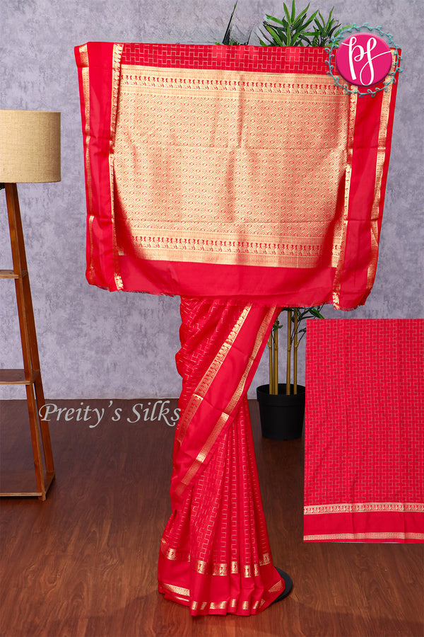 Semi mysore Silk Saree-PA07305
