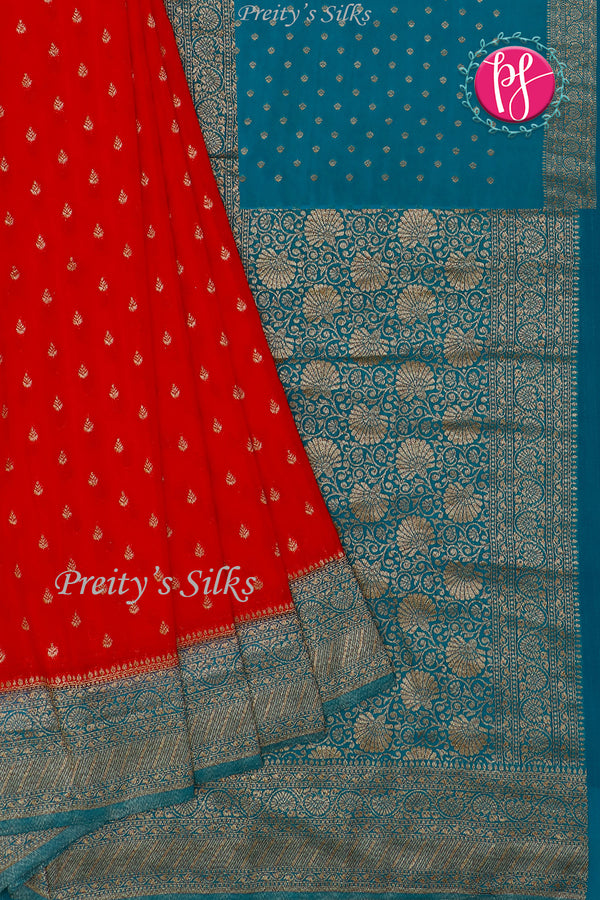 Semi Banarasi Georgette Silk Saree-PA14000