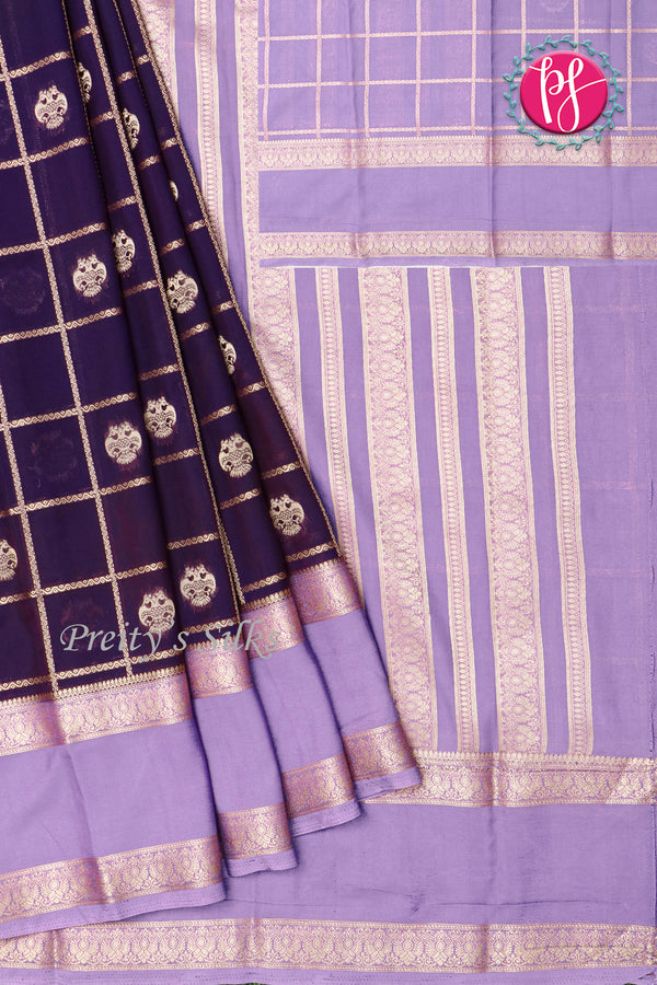 Semi Mysore Crepe Silk Saree-PA16347