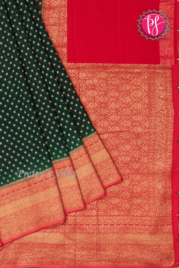 Semi Banarasi Georgette Silk Saree-PA12595