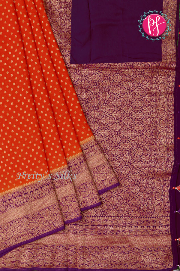 Semi Banarasi Georgette Silk Saree-PA12595