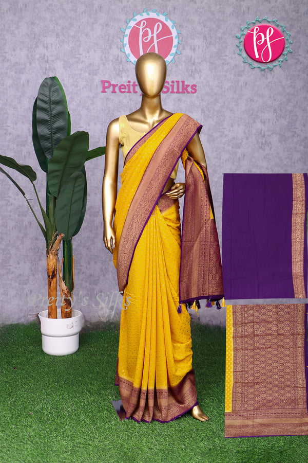 Semi Banarasi Georgette Silk Saree-PA12595