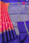 Pure Kanchipuram Soft Silk Saree- Dual Shades pink With Purple - PF13561