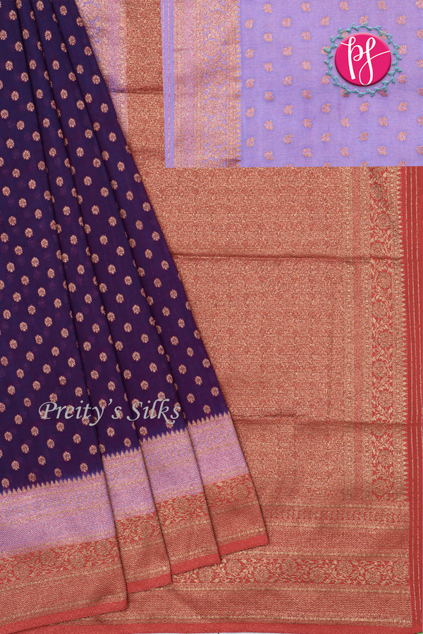 Semi Banarasi 3D pattern Silk Saree-PF76364