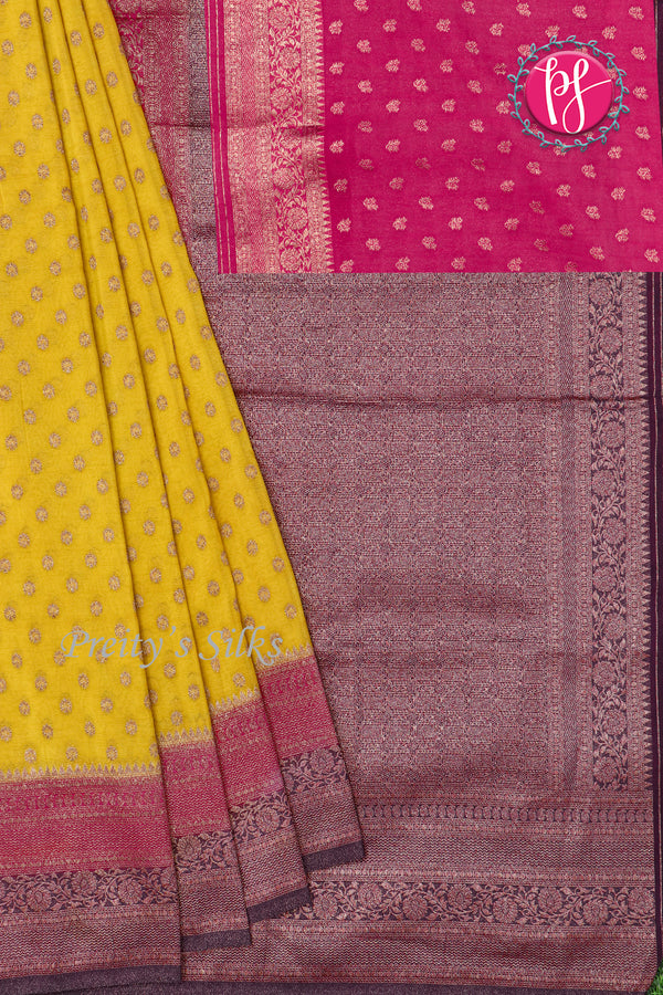 Semi Banarasi 3D pattern Silk Saree-PF76364