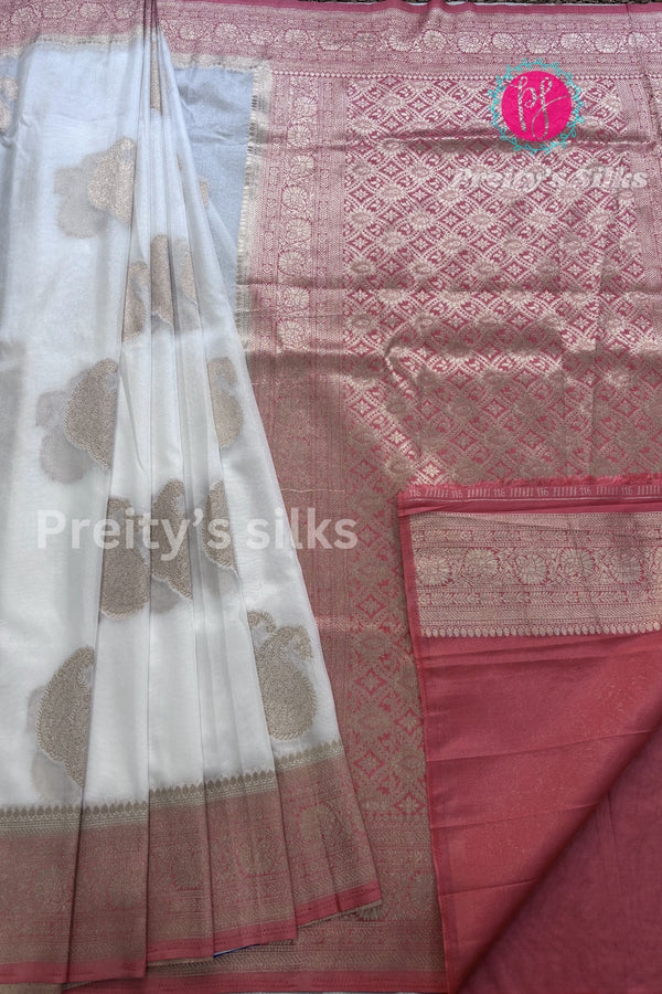 Semi Banarasi Georgette Silk Saree-PF78574(Please check design before ordering)