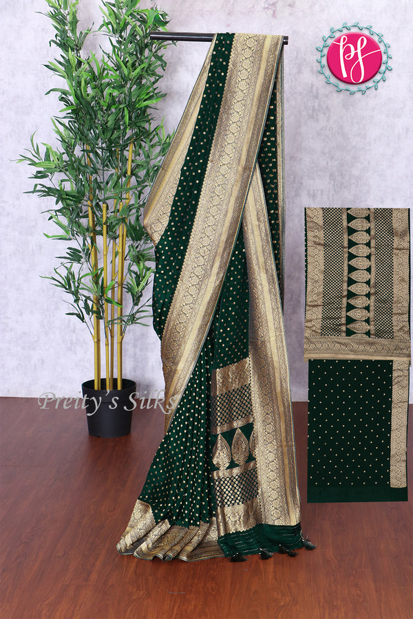 Premium Banarasi Crepe Silk Saree-PF83656
