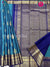 Pure Kanjeevaram Silk - Ligth Blue duel sheds with ink Blue - PF37558