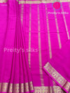 Pure Mysore Crepe Silk Saree -Pink -PF38099