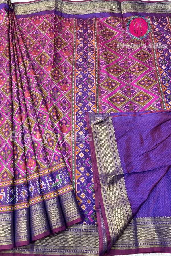 Semi Ikkat Pochampally Silk Saree-PF86504