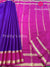 Pure Mysore Crepe Silk Saree -Purple With Pink - PF39258