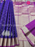 Pure Kanjeevaram Silk Saree - Purple with Magenta Pink - PF05903