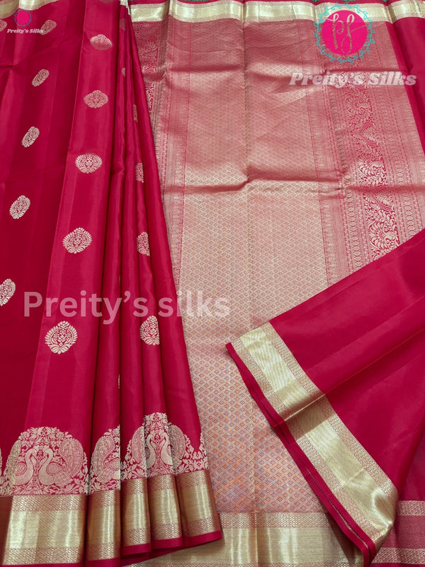 Pure Kanjeevaram Silk Saree -Red -PF14720