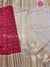 Pure handloom Kanjeevaram Silk Saree -Red with Cream- PF09049