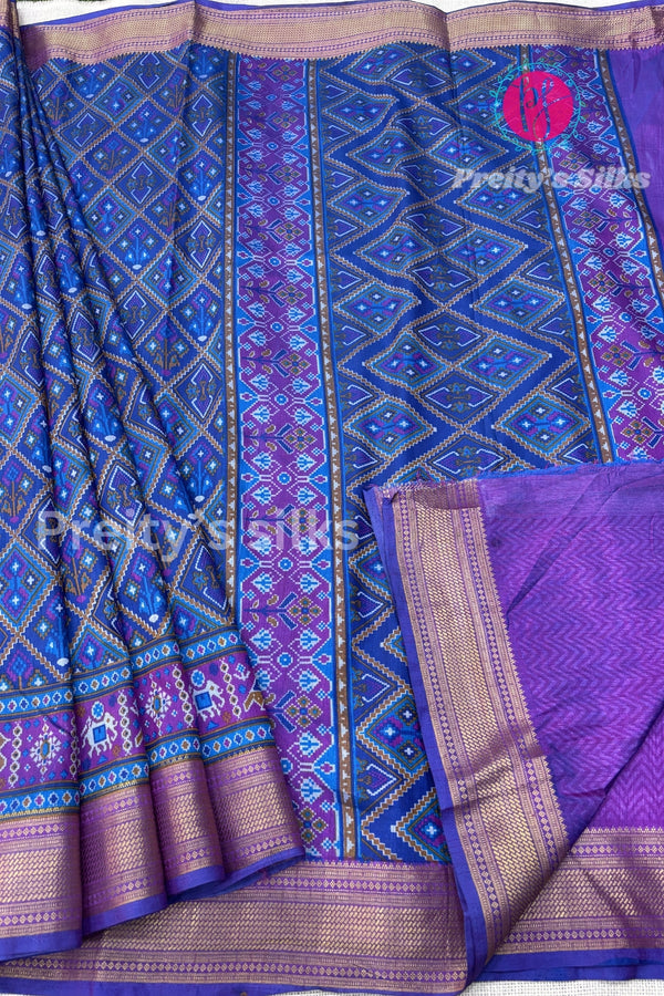 Semi Ikkat Pochampally Silk Saree-PF86504