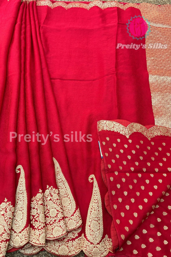 Banarasi Satin Crepe Silk Saree- PF77555