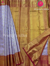 Pure Tissue Kanjeevaram Silk Saree - Lavender with Red- PF21711