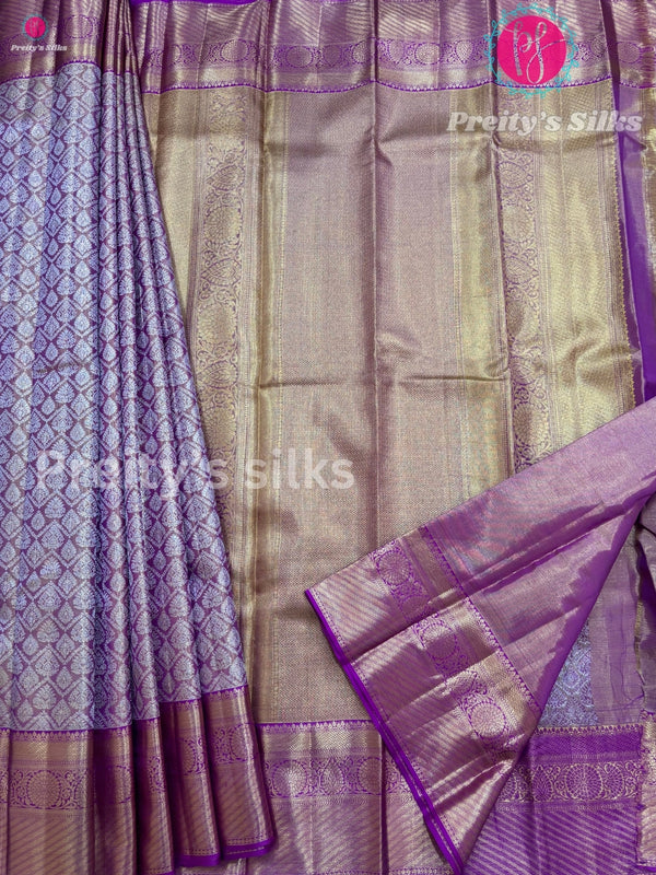 Pure Tissue Kanjeevaram Silk Saree -Megenta Wine - PF21726