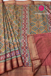 Semi Ikkat Pochampally Silk Saree-PF86504