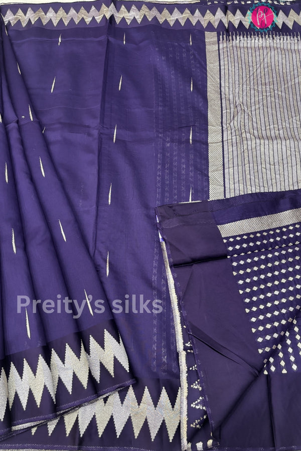 Munga Cotton Silk Saree-PF33425 -Purple