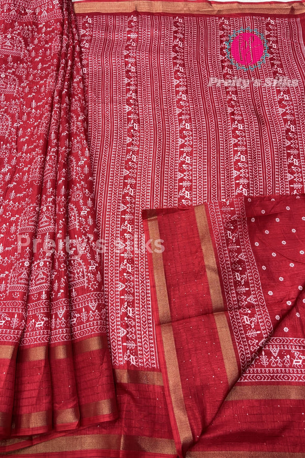 Semi Dola Silk Saree-PA0601