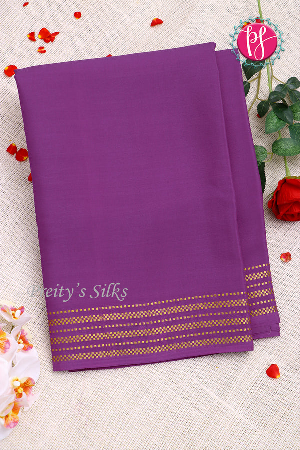 Pure Mysore Crepe Silk Saree -Lightpurple-PF84239