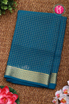 Pure Mysore Crepe Silk Saree -Pecock Blue-PF79471
