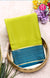 Pure Mysore Crepe Silk Saree With Line Border-Olivegreen and Peacockblue-PF39183