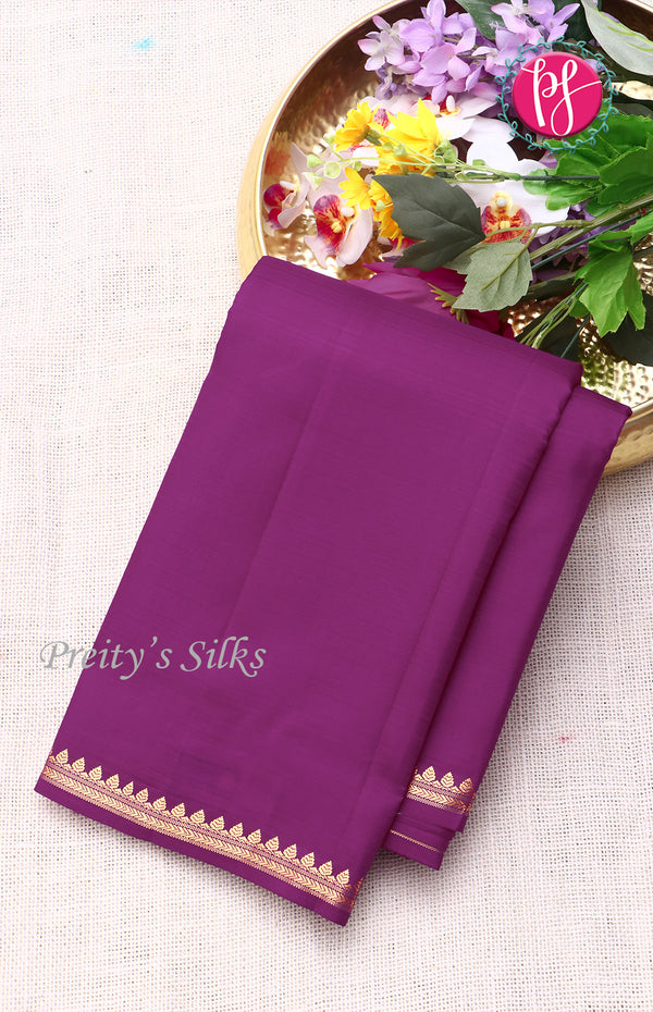 Pure Kanchipuram Silk Saree-Purple-PF68592