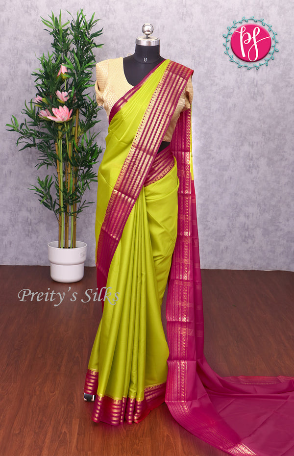 Pure Mysore Crepe Silk saree - PF64354