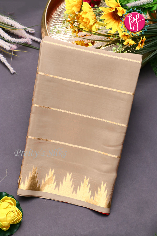 Pure Mysore Crepe Silk Saree -PF77457