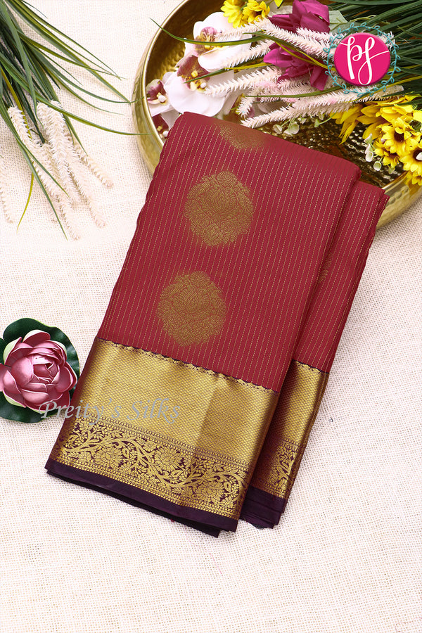 Semi Kanchipuram Silk Saree-PF77110