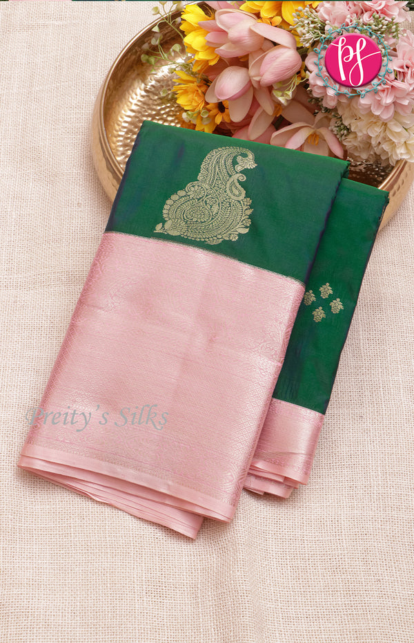 Half Pure Kanchipuram Silk Saree-PF60510