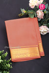 Pure Mysore Crepe Silk Saree -Coral-PA01328