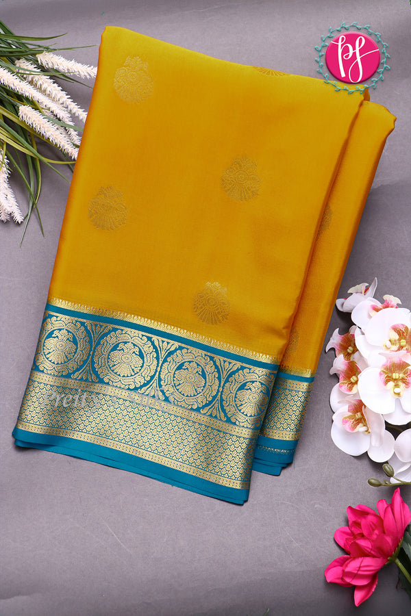 Pure Mysore Crepe Silk Saree-PF77377