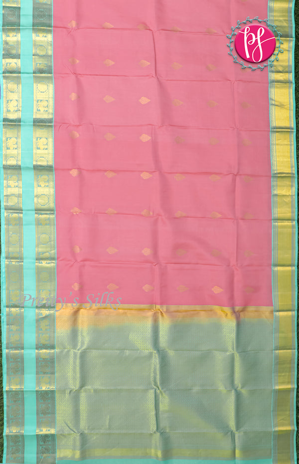 Half Pure Kanchipuram Silk Saree-PF18801