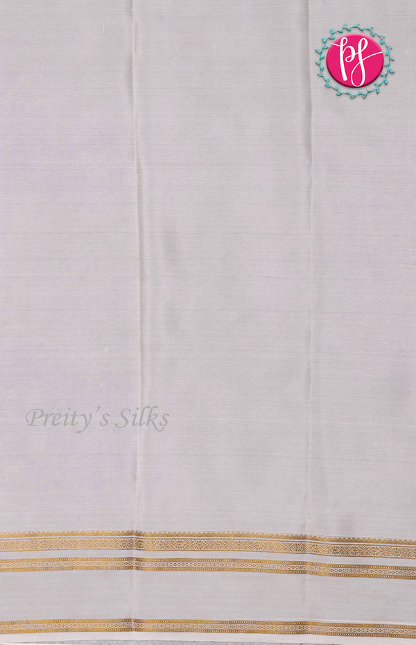 Pure Mysore Crepe Silk Saree With Bentex Border-PF80266