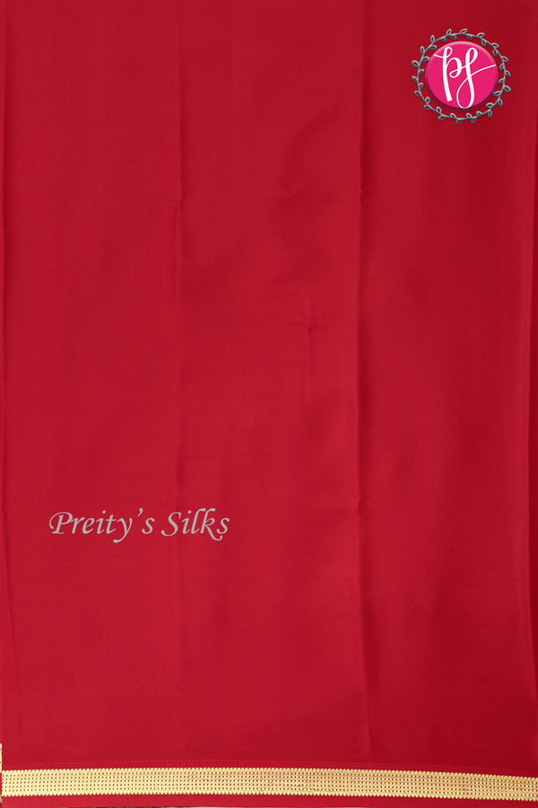 Pure Mysore Crepe Silk Saree -Red-PA03063