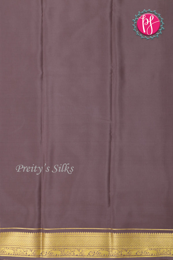 Pure Mysore Crepe Silk Saree -Dark mauve-PA01330
