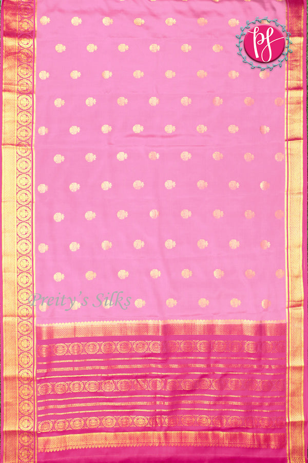 Pure Mysore Crepe Silk Saree-PF77381