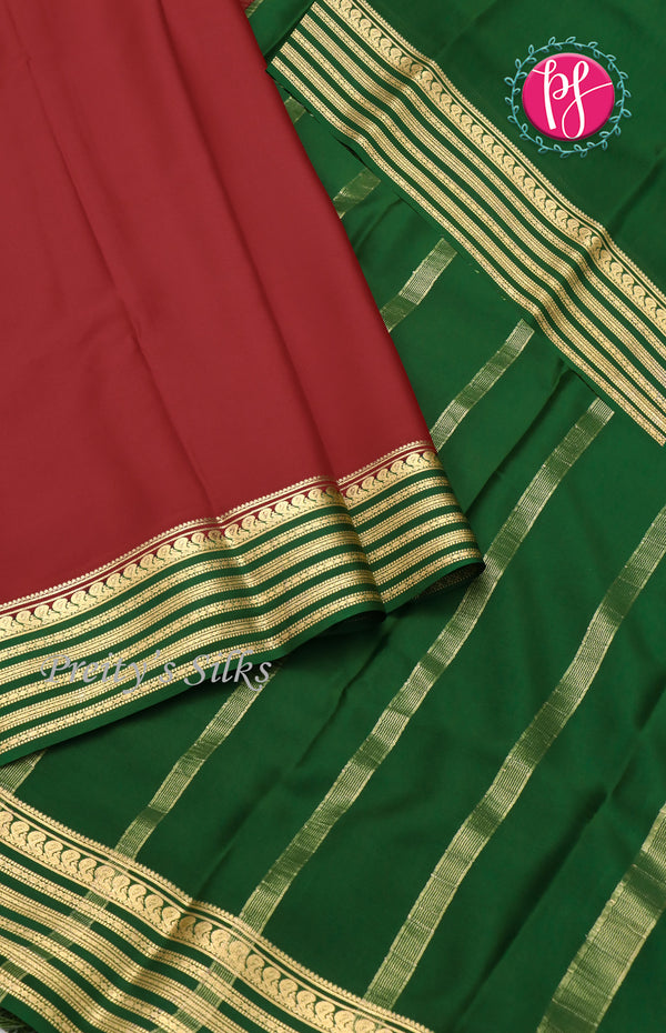 Pure Mysore Crepe Silk saree - PF64354