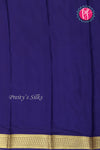 Pure Mysore Crepe Silk Saree-Skyblue And Navyblue-PF82729