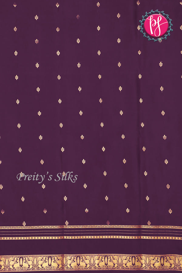 Pure Mysore Crepe Silk Saree -PF77418