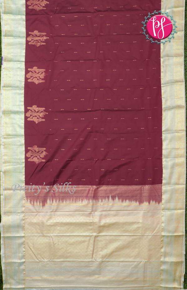 Half Pure Kanchipuram Silk Saree-PF60512