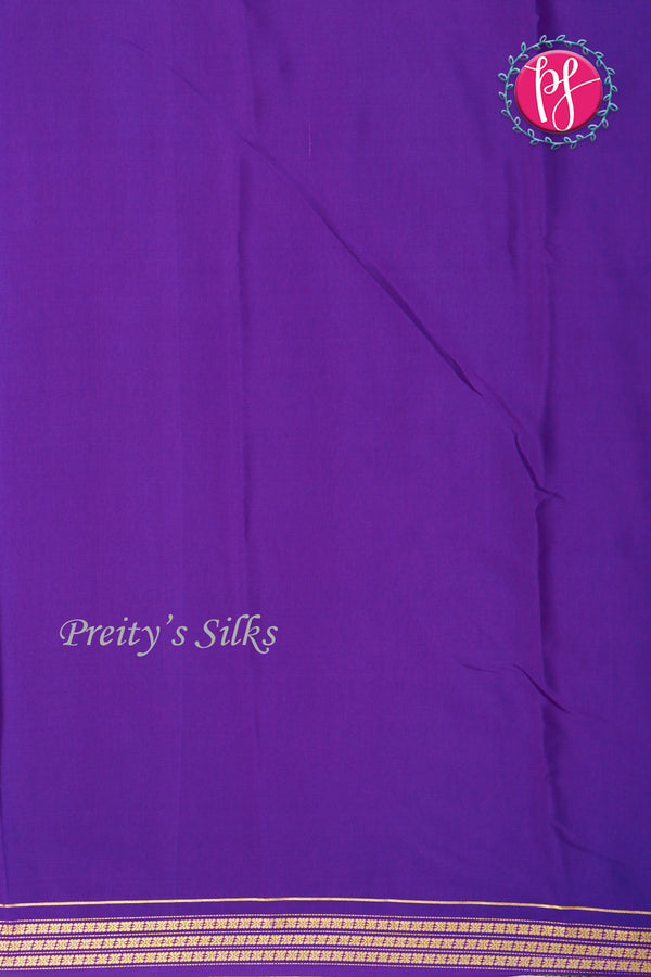 Pure Mysore Crepe Silk Saree -Purple-PF84264