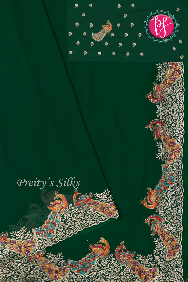 Semi Chiffon Cilk Saree-PF71480