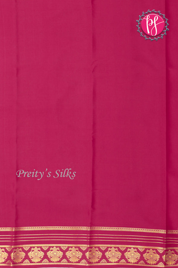 Pure Mysore Crepe Silk Saree -Orange And Pink-PF86178