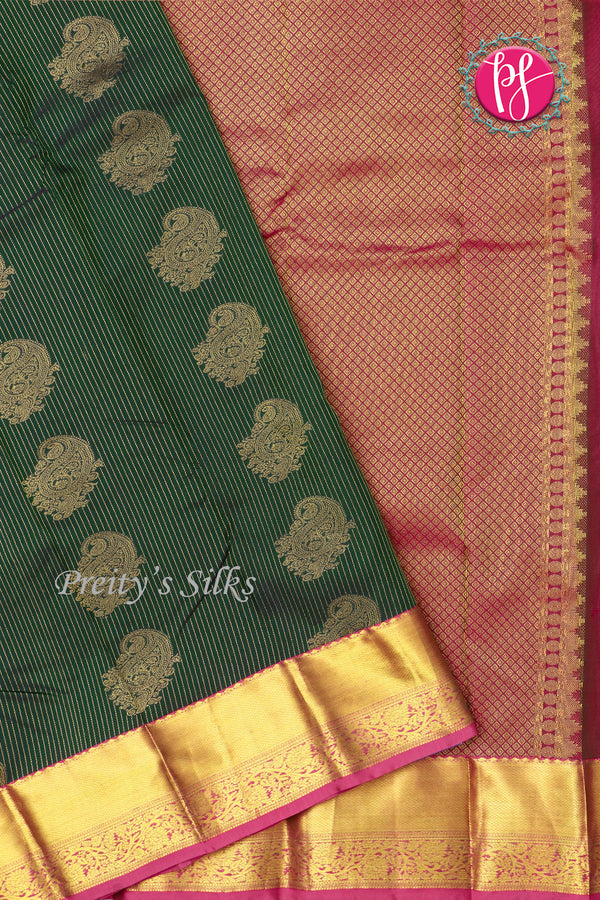 Semi Kanchipuram Silk Saree-PF55933