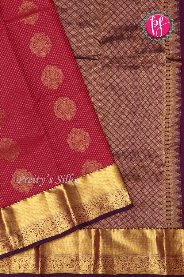 Semi Kanchipuram Silk Saree-PF77110