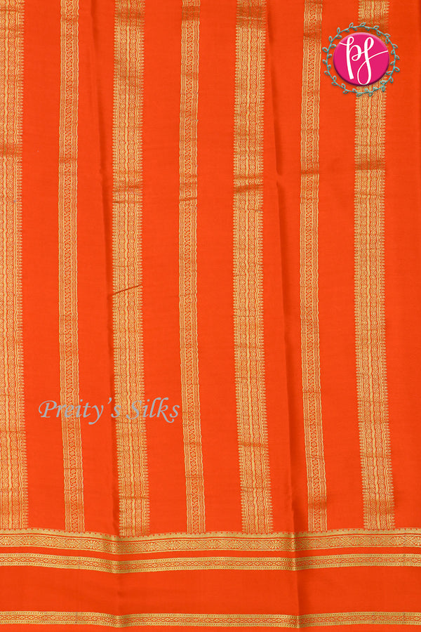 Pure Mysore Crepe Silk Saree With Bentex Border-PF80271